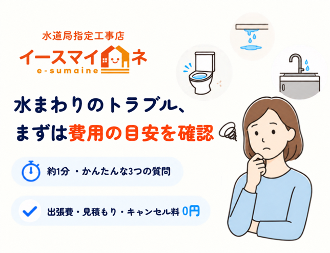 水まわりトラブルの費用案内